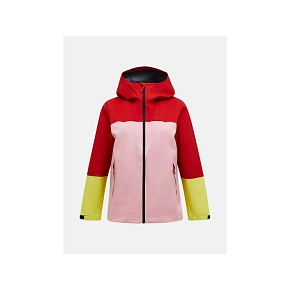 Kurtka damska PEAK PERFORMANCE W Trail Hipe 2.5L Shell Jacket kolor czerwony Kurtka damska PEAK PERFORMANCE W Trail Hipe 2.5L Shell Jacket kolor czerwony