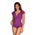 Uwodzicielskie body Moketta teddy purple - Obsessive