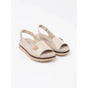 Piękne sandały damskie GD-FL1272 beżowe - Goodin