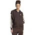 Bluza damska adidas Essentials 3-Stripes Full-Zip Fleece Hoodie brązowa KX0784