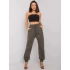 Damskie spodnie dresowe 7237.81 ciemny khaki - FPrice
