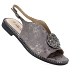 Sandały damskie płaskie z ozdobą pewter S.Barski 61-6035