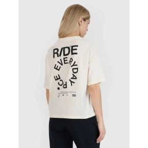 T-shirt oversize z nadrukiem damski 4F 4FWSS25TTSHF1993-11S T-shirt oversize z nadrukiem damski 4F 4FWSS25TTSHF1993-11S