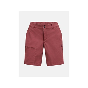 Szorty damskie PEAK PERFORMANCE W Iconiq Shorts kolor czerwony Szorty damskie PEAK PERFORMANCE W Iconiq Shorts kolor czerwony