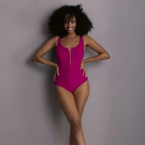 Kostiumy kąpielowe jednoczęściowe 7747 M2 ciemna fuksja - Anita
