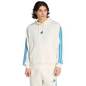 Bluza męska adidas Essentials 3-Stripes French Terry Hoodie kremowa KD4901 pánské