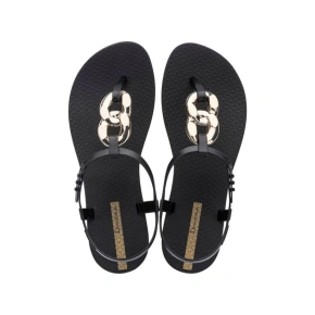 Ipanema Sandal Class andały japonki damskie modne czarne ze złotym dámské
