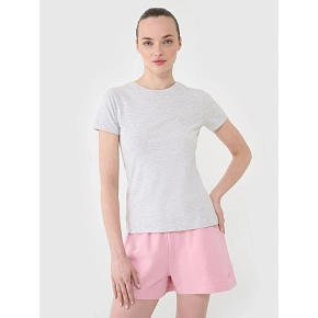 T-shirt slim gładki damski 4F 4FWMM00TTSHF2673-27M
