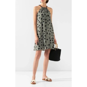 Sukienka damska M3006-407 zielono-czarna - Maryn Mehlhorn