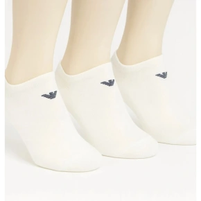Emporio Armani skarpety stopki Calza bawełna białe wygodne 3-Pack