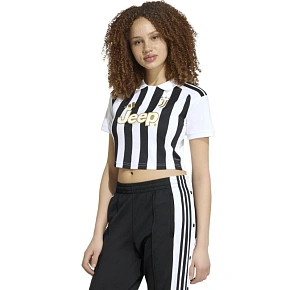 Koszulka damska adidas Juventus 26/27 Home Cropped Jersey biało-czarna KB8878 Koszulka damska adidas Juventus 26/27 Home Cropped Jersey biało-czarna KB8878