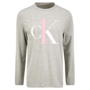 T-shirt męski NM2017E PGK szary - Calvin Klein