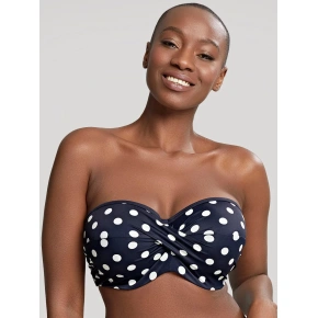 Damski strój kąpielowy Anya Riva Spot Bandeau Navy/Vanilla Top SW1453 - Panache