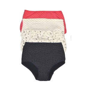 Majtki damskie Sara 018 ecru w kropki - De Lafanse
