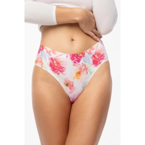 Klasyczne biało-czerwone majtki Peony Simple - Julimex
