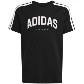 Koszulka dla dzieci adidas Codes Collegiate Graphic Tee czarna JL6139 Koszulka dla dzieci adidas Codes Collegiate Graphic Tee czarna JL6139