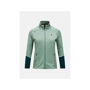 Bluza damska PEAK PERFORMANCE W Rider Essentials Midlayer Zip Jacket kolor zielony Bluza damska PEAK PERFORMANCE W Rider Essentials Midlayer Zip Jacket kolor zielony