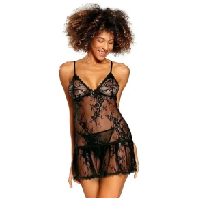 Komplet damski biustonosz + stringi Anastazja Black - DKaren