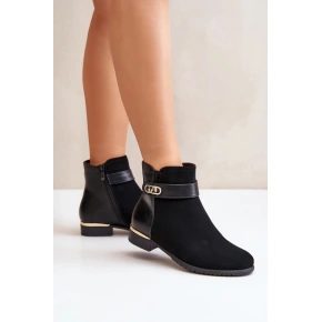 Buty za kostkę damskie K-99213 czarne - Podążaj za modą