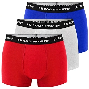 Le Coq Sportif bokserki majtki męskie 3PAK czerwone szare granatowe Le Coq Sportif bokserki majtki męskie 3PAK czerwone szare granatowe