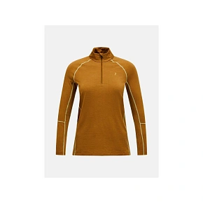 Koszulka Termiczna PEAK PERFORMANCE Magic Half Zip Wool-blend Baselayer Women brązowy Koszulka Termiczna PEAK PERFORMANCE Magic Half Zip Wool-blend Baselayer Women brązowy