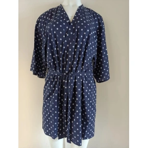 Pareo plażowe damskie4 D80GR7 granatowo-białe - Self