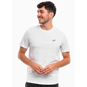 T-shirt bewełniany męski 4F 4FWSS26TTSHM4484-10S pánské