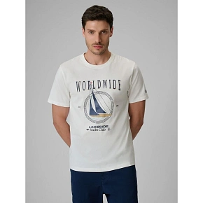 T-shirt regular z nadrukiem męski 4F 4FRSS26TTSHM3993-11S T-shirt regular z nadrukiem męski 4F 4FRSS26TTSHM3993-11S