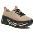 Skórzane półbuty sneakersy damskie na platformie taupe Filippo DP8006 dámské