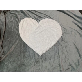 Semišová deka se srdíčkem šedá - Noidinotte