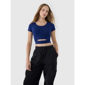 T-shirt crop top gładki damski 4F 4FRSS25TTSHF2695-31S T-shirt crop top gładki damski 4F 4FRSS25TTSHF2695-31S