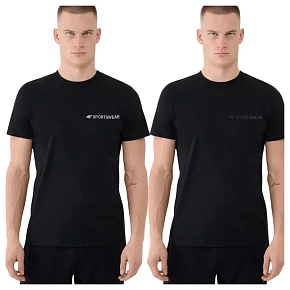 T-shirt męski (ZESTAW KOSZULEK 2 SZT.) 4F 4FWAW25TTSHM3457-020S-20S T-shirt męski (ZESTAW KOSZULEK 2 SZT.) 4F 4FWAW25TTSHM3457-020S-20S