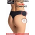 Stringi damskie SPORT STRING RIB ULTRA COMFORT Black - Gatta