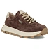 Skórzane półbuty sneakersy na platformie brązowe Filippo DP7498 dámské