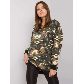 Tunika damska z wojskowym wzorem 7351 - FPrice