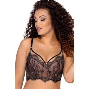 Biustonosz damski 2008 czarny z beżem - Ava