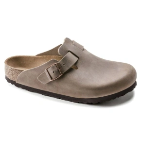 Chodaki damskie/męskie Birkenstock Boston Tabacco Brown olejowana skóra klapki regular szerokie (0960811) Chodaki damskie/męskie Birkenstock Boston Tabacco Brown olejowana skóra klapki regular szerokie (0960811)