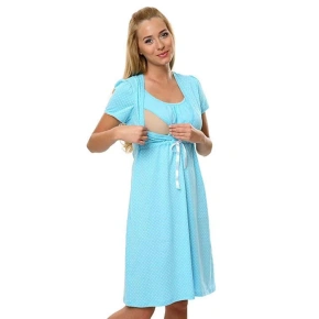 Damska koszula do karmienia Radosc jasnoniebieska - Italian Fashion