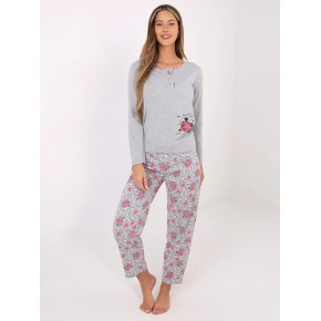 Piżama damska DU PI FP 006.02 szara - FPrice