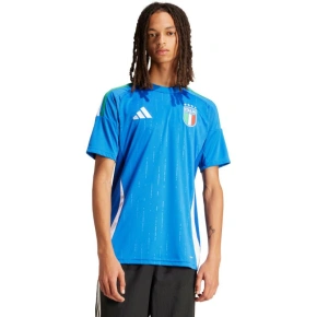 Koszulka męska adidas Italy 24 Home niebieska IN0657 pánské