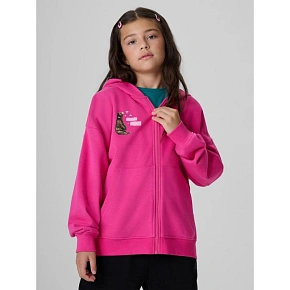 Bluza dresowa loose z kapturem dziewczęca 4F 4FJKAW26TSWSF3137-54S Bluza dresowa loose z kapturem dziewczęca 4F 4FJKAW26TSWSF3137-54S