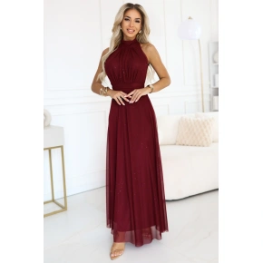 Dámské šaty 636-1 VERONICA vínové - Numoco