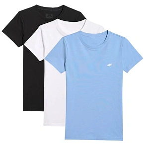 T-shirt damski (ZESTAW KOSZULEK 3 SZT.) 4F 4FWMM00TTSHF3306-10S-20S-56S