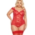 Seksowne body damskie plus size Dora 1901 Red - SoftLine