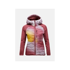 Kurtka damska puchowa PEAK PERFORMANCE W Helium Aop Down Hybrid Hood kolor multikolor Kurtka damska puchowa PEAK PERFORMANCE W Helium Aop Down Hybrid Hood kolor multikolor