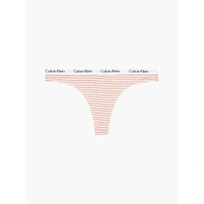 Stringi D1617E - WAN - beżowe z paskiem - Calvin Klein