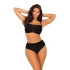 Damski dwuczęściowy strój kąpielowy Fashion 32 S1002N3-19 Czarny - SELF