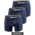 Levi's bokserki majtki męskie Boxers 3-Pack granatowe bawełna w pudełku