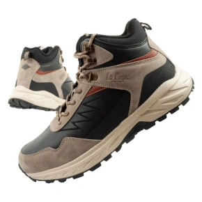 Lee Cooper buty sportowe męskie zimowe trekkingowe ocieplane za kostkę beżowe czarne