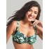 Biustonosz kąpielowy damski SW1642 Bali Full Cup Bikini Green with Leaves - Panache
